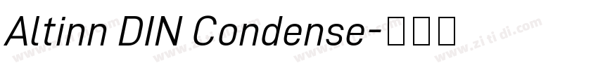 Altinn DIN Condense字体转换